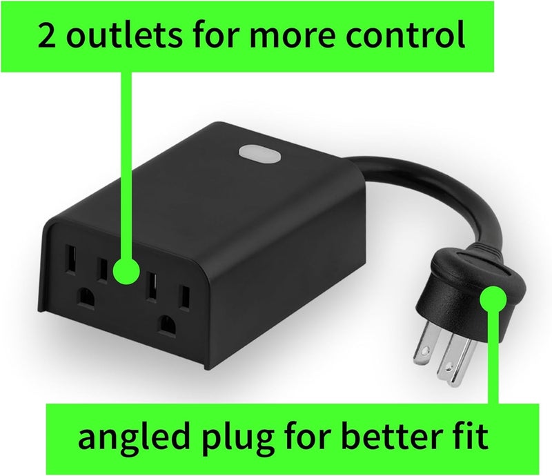 ZOOZ 800 Series Z-Wave Long Range Outdoor Double Plug ZEN14 | Hub Required | Works with The Z-Box Hub, Home Assistant, and Hubitat - Image 2